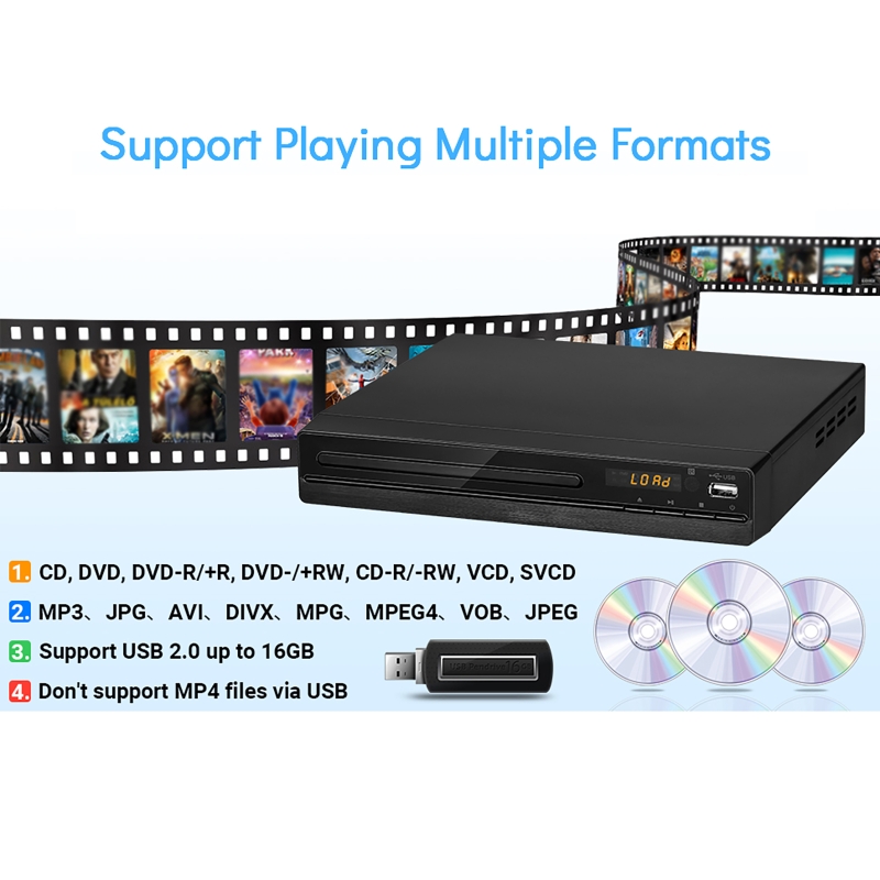 DVD 플레이어 1080P HD 디스크 플레이어 홈 멀 - Home Cinema Dvd 리뷰 및 가격