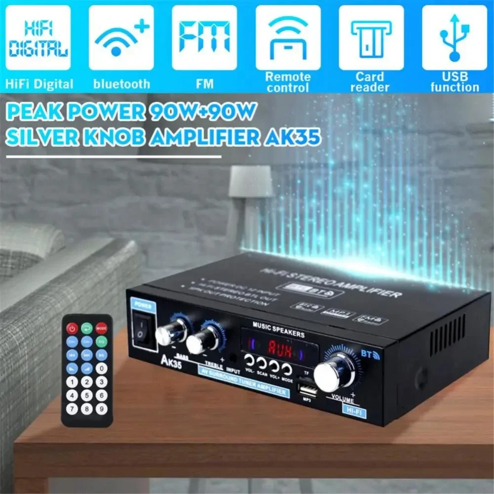 AK35 HiFi 디지털 블루투스 앰프 MP3 채널 2 - Home Cinema Bluetooth 리뷰 및 가격