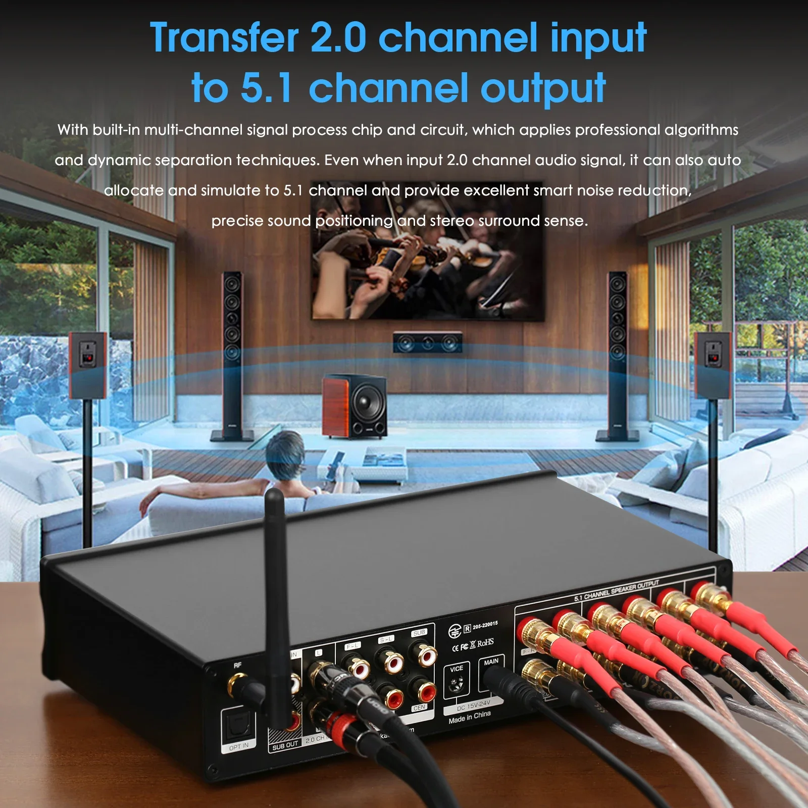 Douk Audio 5.1 채널 디지털 앰프 HiFi  - Home Cinema Bluetooth 리뷰 및 가격