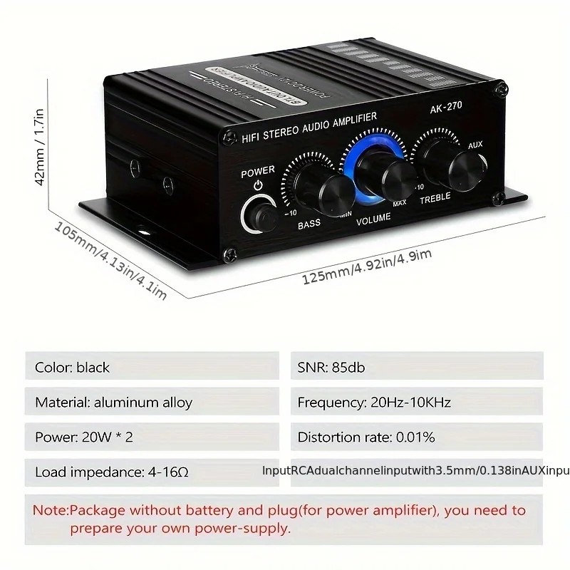 AK-270 400W 미니 파워 앰프 12V/24V 2 - Home Cinema Beamer 리뷰 및 가격