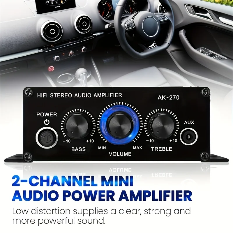 AK-270 400W 미니 파워 앰프 12V/24V 2 - Home Cinema Beamer 리뷰 및 가격